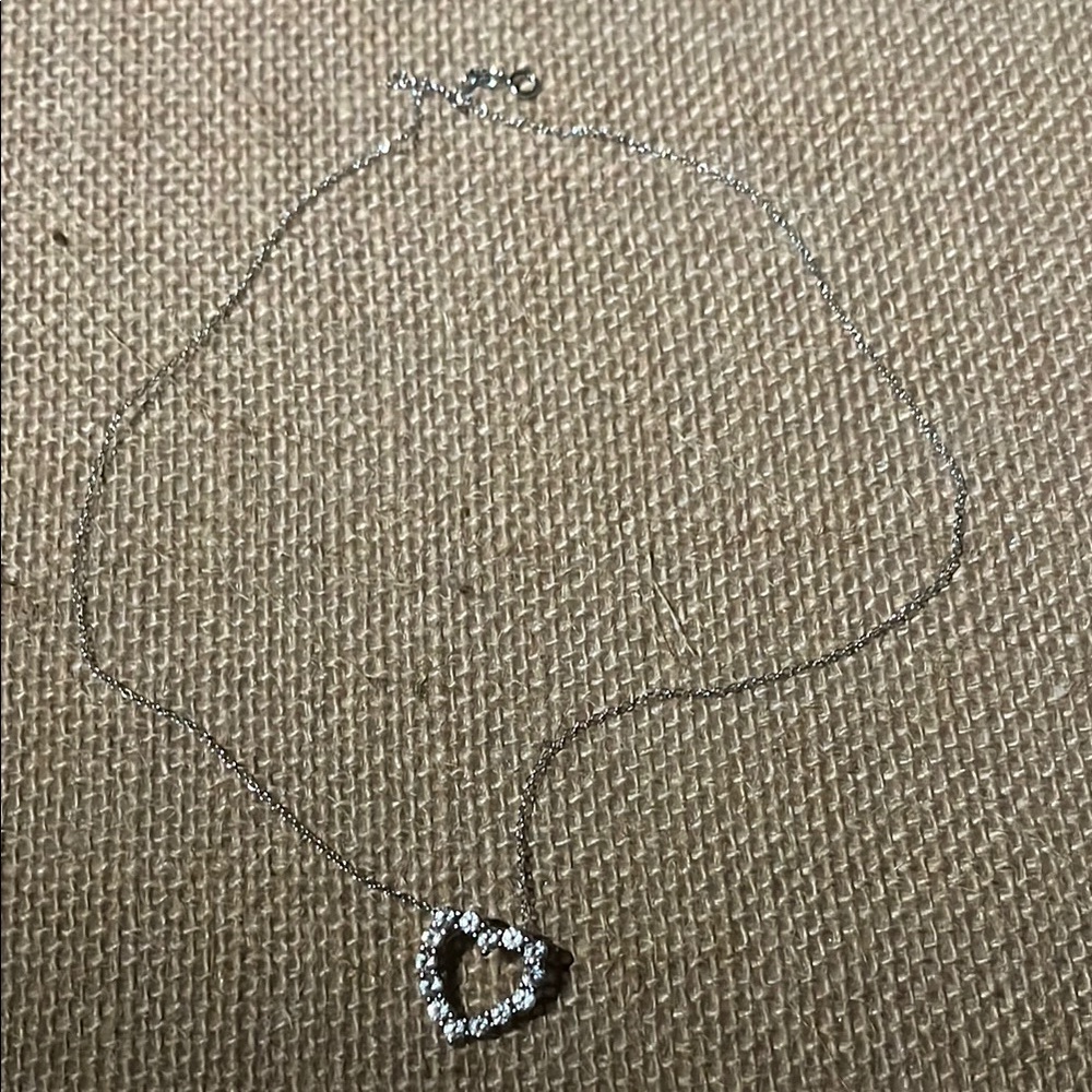 Elegant Silver Heart Necklace